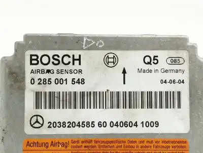 Gebrauchtes Autoersatzteil steuergerät airbag zum mercedes-benz clase c (w203) familiar 2.2 cdi cat oem-iam-referenzen 2038204585  0285001548