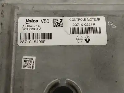 Second-hand car spare part ecu engine control for renault clio iv 0.9 oem iam references 237109221r  v29086931a