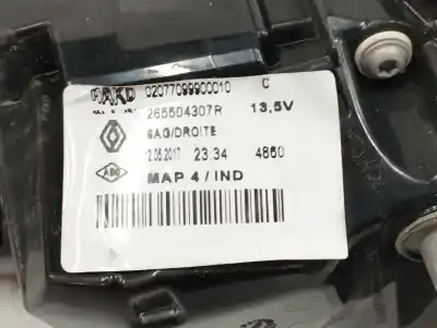 Автозапчастина б/у правий ліхтар для renault clio iv 0.9 посилання на oem iam 265504307r  