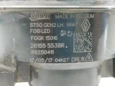 Peça sobressalente para automóvel em segunda mão farol / projetor de nevoeiro esquerdo por renault clio iv 0.9 referências oem iam 261555538r  