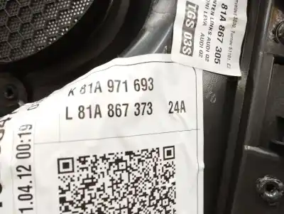 Автозапчастина б/у обкітка задніх лівіх дверей для audi q2 (gab) 2.0 16v tdi посилання на oem iam 81a867373  