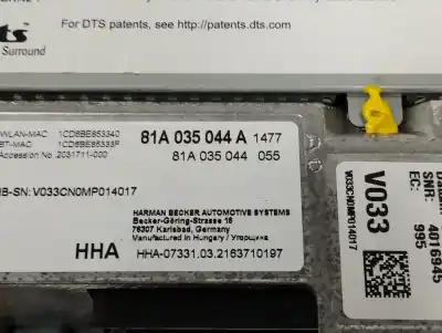 Автозапчасти б/у gps-навигационная система за audi q2 (gab) 2.0 16v tdi ссылки oem iam 81a035044a  
