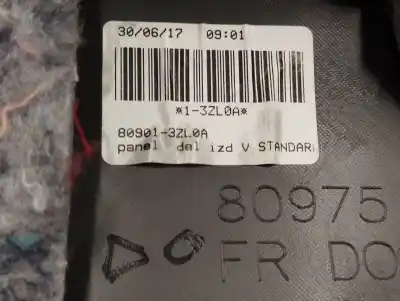 Second-hand car spare part left front door trim for nissan pulsar fastback (c13) 1.5 dci oem iam references 809013zl0a  