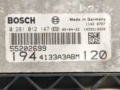 Автозапчасти б/у блок управления двигателем за fiat croma (194) 1.9 8v multijet dynamic ссылки oem iam 55202699 1944133a3abm 0281012147