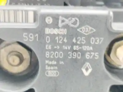 Second-hand car spare part alternator for renault modus authentique oem iam references 8200390675 120a 0124425037
