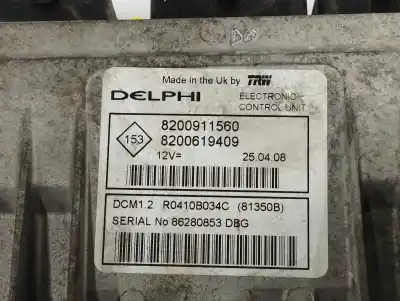 Peça sobressalente para automóvel em segunda mão centralina de motor uce por renault grand modus dynamique referências oem iam 8200911560  8200619409
