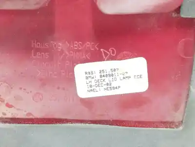 Second-hand car spare part interior left tailgate light for bmw x5 (e53) 3.0 24v turbodiesel cat oem iam references 840901107  