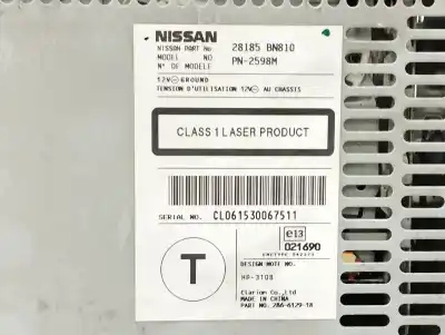 Gebrauchtes Autoersatzteil audiosystem / radio-cd zum nissan almera tino (v10m) 2.2 dci diesel cat oem-iam-referenzen 28185bn810  pn2598m