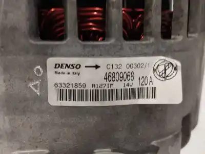 Second-hand car spare part alternator for fiat stilo (192) 1.9 jtd / 1.9 jtd 115 active oem iam references 63321859 46809068 120a