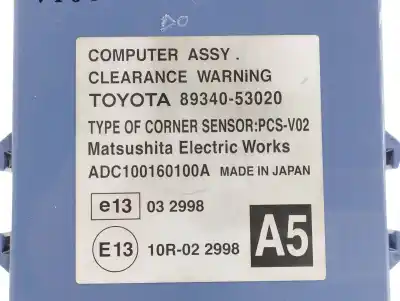 Second-hand car spare part electronic module for lexus is200 (ds2/is2) 2.2 d-cat oem iam references 8934053020  adc100160100a