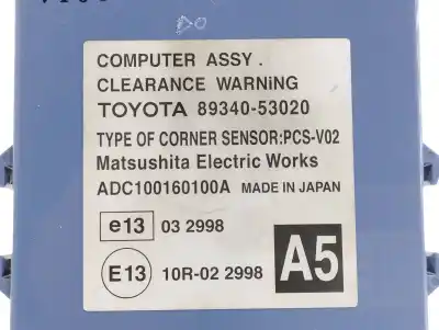Second-hand car spare part electronic module for lexus is ii (_e2_) 220d (ale20) oem iam references 8934053020  adc100160100a