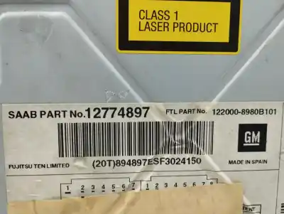 Peça sobressalente para automóvel em segunda mão sistema de áudio / rádio cd por saab 9-3 (ys3f, e79, d79, d75) 1.9 tid referências oem iam 12774897 1220008980b101 