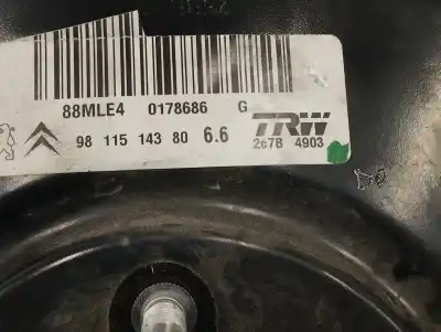 Автозапчастина б/у гальмівний серво для citroen c4 cactus 1.2 vti 82 посилання на oem iam 9811514380  