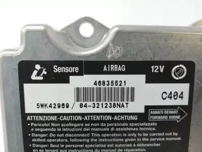 Second-hand car spare part airbag control unit for fiat stilo (192) 1.9 jtd / 1.9 jtd 115 active oem iam references 46835521  5wk42959