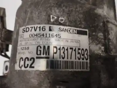 Second-hand car spare part air conditioning compressor for saab 9-3 (ys3f, e79, d79, d75) 1.9 tid oem iam references 13171593  sd7v16