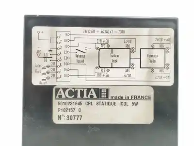 Second-hand car spare part electronic module for renault 430 magnum e2 fsafe mod. 430.18 t gv 316 kw larga distancia oem iam references 5010231645  