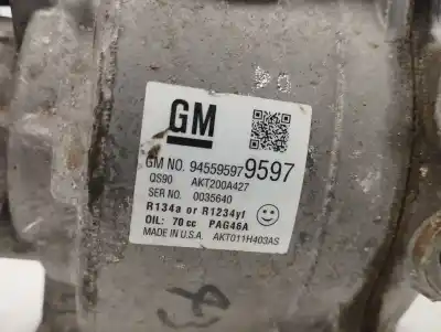 Second-hand car spare part air conditioning compressor for opel mokka x 1.6 cdti dpf oem iam references 94559597  