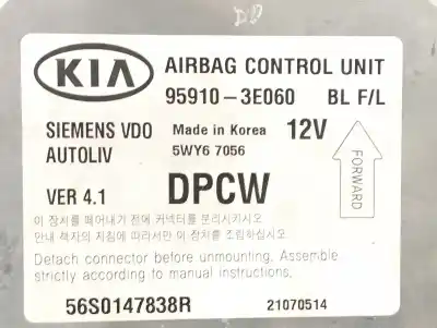 Автозапчастина б/у блок управління подушками безпеки для kia sorento i (jc) 2.5 crdi посилання на oem iam 959103e060  5wy67056 Автозапчастина б/у блок управління подушками безпеки для kia sorento i (jc) 2.5 crdi посилання на oem iam 959103e060  5wy67056