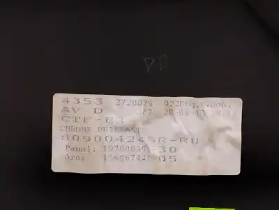 Автозапчасти б/у обивка передней правой двери за renault captur i (j5_, h5_) 1.5 dci 90 ссылки oem iam 809004245r  