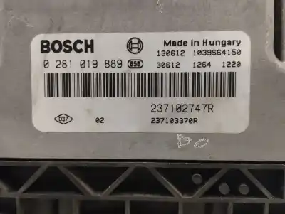 Pièce détachée automobile d'occasion calculateur moteur ecu pour renault captur i (j5_, h5_) 1.5 dci 90 références oem iam 237102747r  0281019889