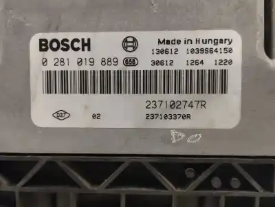 Автозапчастина б/у ебу контролер двигуна для renault captur i (j5_, h5_) 1.5 dci 90 посилання на oem iam 237102747r  0281019889 Автозапчастина б/у ебу контролер двигуна для renault captur i (j5_, h5_) 1.5 dci 90 посилання на oem iam 237102747r  0281019889