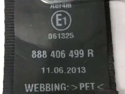 Автозапчастина б/у задній правий ремін безпеки для renault captur i (j5_, h5_) 1.5 dci 90 посилання на oem iam 888406499r  