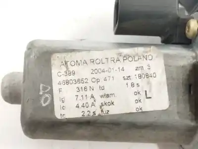 Second-hand car spare part driver left window regulator for fiat panda (169) 1.2 8v dynamic oem iam references 46803652  