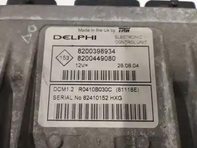 Second-hand car spare part ecu engine control for renault modus 1.5 dci diesel oem iam references 8200398934  
