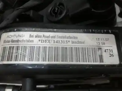 Second-hand car spare part complete engine for audi a4 avant (8w5) 2.0 16v tdi oem iam references deua  