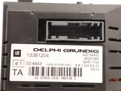 Piesă de schimb auto la mâna a doua ecran display multifuncțional displei pentru opel corsa d 1.3 16v cdti referințe oem iam 13381204  