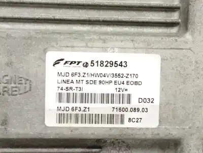Автозапчасти б/у блок управления двигателем за fiat linea (110) 1.3 16v jtd cat ссылки oem iam 51829543  7160008903