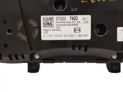 Peça sobressalente para automóvel em segunda mão quadrante por seat leon (5f1) 1.2 tsi referências oem iam 5f0920740d  a2c99197300