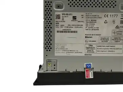 Second-hand car spare part multifunction display for seat leon (5f1) 2.0 tdi oem iam references 5f0035871  