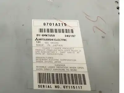 Автозапчастина б/у аудіо система / радіо cd для mitsubishi outlander ii (cw_w) 2.0 di-d (cw8w) посилання на oem iam 8701a215  dy6mw7u59