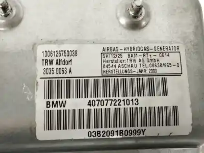 Second-hand car spare part rear left side airbag for bmw 7 (e65, e66, e67) 730 d oem iam references 407077221013  30350063a