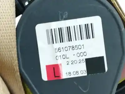 Peça sobressalente para automóvel em segunda mão cinto de segurança dianteiro esquerdo por bmw 7 (e65, e66, e67) 730 d referências oem iam 561078501  