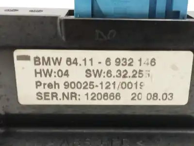 Peça sobressalente para automóvel em segunda mão comando de sofagem (chauffage / ar condicionado) por bmw 7 (e65, e66, e67) 730 d referências oem iam 64116932146  900251210019