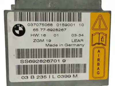 Pezzo di ricambio per auto di seconda mano centralina airbag per bmw 7 (e65, e66, e67) 730 d riferimenti oem iam 65776928267  037075068