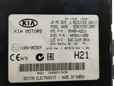 Pezzo di ricambio per auto di seconda mano modulo elettronico per kia cee´d (jd) 1.4 cvvt riferimenti oem iam 95400a2211  