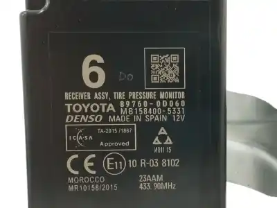 Автозапчастина б/у електронний модуль для toyota yaris (_p13_) 1.5 (nsp131_) посилання на oem iam 897600d060  