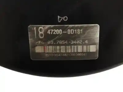 Second-hand car spare part brake servo for toyota yaris (ksp9/scp9/nlp9) 1.4 turbodiesel cat oem iam references 472000d181  03785434024