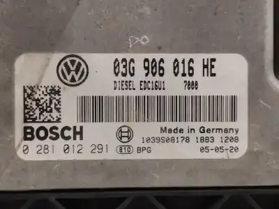 Second-hand car spare part ecu engine control for seat toledo (5p2) 2.0 tdi oem iam references 03g906016he  0281012291