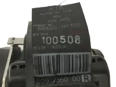 Second-hand car spare part front right seat belt for kia cee´d 2.0 crdi oem iam references 888201h700  