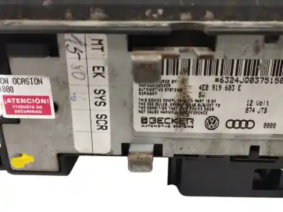 Peça sobressalente para automóvel em segunda mão display gps / multimídia por audi a8 (4e2) 4.0 v8 32v tdi biturbo cat (ase) referências oem iam 4e0919603e  