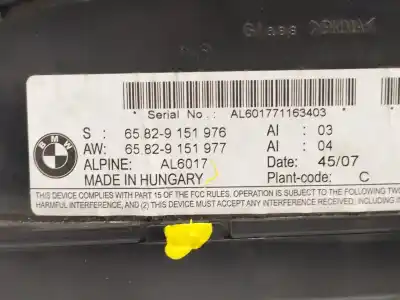 Second-hand car spare part multifunction display for bmw serie 3 touring (e91) 320d oem iam references 65829151976  