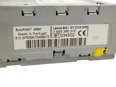 Second-hand car spare part audio system / radio cd for lancia ypsilon (101) 1.3 jtd 16v oem iam references 7646396316  