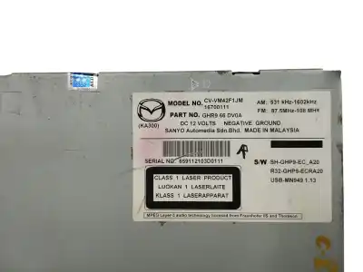 Second-hand car spare part gps navigation system for mazda 6 lim. (gh) (.2012->) style oem iam references ghr966dv0a  cvvm42f1jm