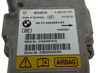 Second-hand car spare part airbag control unit for bmw x3 (e83) 2.0 d oem iam references 65773424581  0285001870