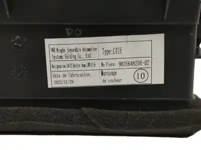 Peça sobressalente para automóvel em segunda mão grelha / difusor de ar por citroen c4 iii (ba_, bb_, bc_) 1.2 puretech 130 (bahnsa, bahnsb) referências oem iam 98356482dx  