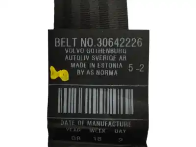 Peça sobressalente para automóvel em segunda mão cinto de segurança traseiro esquerdo por volvo c30 (533) 1.6 d referências oem iam 30642226  